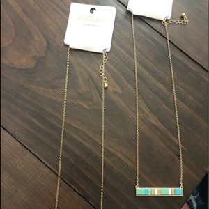 Color Bone block necklace